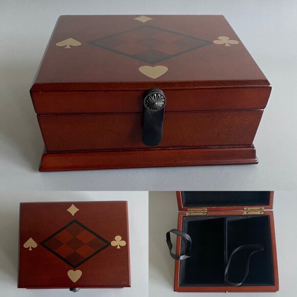 Bombay 2001 Wood Play Card Storage Box - Picture 1 of 14